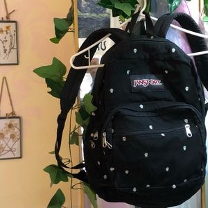 JANSPORT suede bottom embroidered backpack